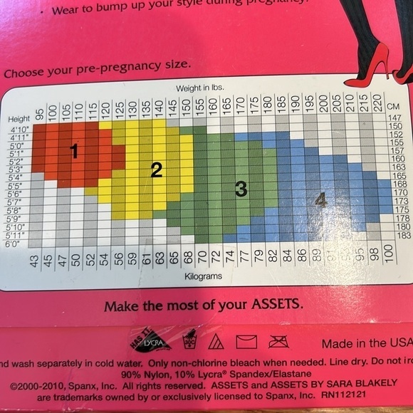 Spanx marvelous Mama asset terrific maternity opaque pattern tights black small - Picture 4 of 4